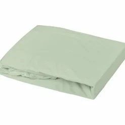 DOMIVA - Drap housse + alese uni -oeko-tex - blanc/vert de gris - 70 x 140 cm