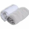 DOMIVA - Drap housse + alese uni -traité sanitized - perle - 60 x 120 cm