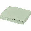 DOMIVA - Drap housse + alese uni -oeko-tex - blanc/vert de gris - 60 x 120 cm