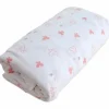 DOMIVA - Drap housse imprimé lapinou - rose - 60 x 120 cm