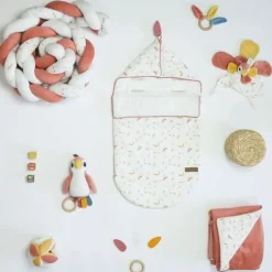 DOMIVA - Drap housse jersey imprime 70 x 140 cm happy