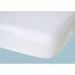 DOMIVA - Drap housse tout en 1 uni - jersey - imperméable et respirant - blanc - 40 x 80 cm