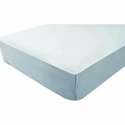 DOMIVA - Drap housse tout en 1 uni - jersey - imperméable - perle - 60 x 120 cm