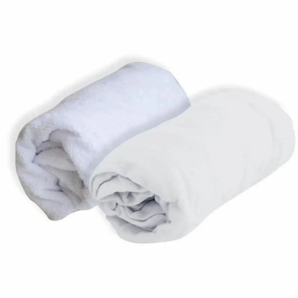 DOMIVA - Set de alese et drap housse blanc 60 x 120 cm - polyuréthane - imperméable et respirant