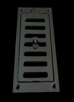 DOMMARTIN - Grille d'arrivée d'air coulissante en fonte 18 cm X 7.5 cm