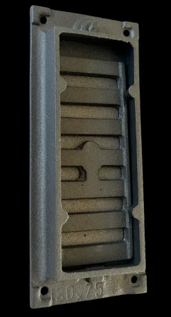 DOMMARTIN - Grille d'arrivée d'air coulissante en fonte 18 cm X 7.5 cm