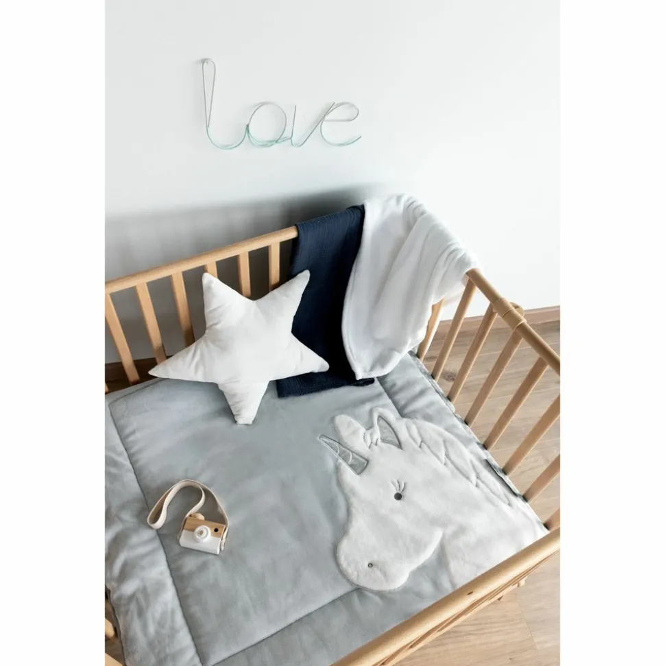 DOUDOU ET COMPAGNIE - Tapidou licorne gris et argent