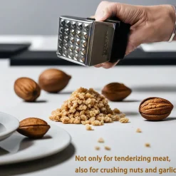 DOWNYPAWS - Attendrisseur de viande double face 2 en 1 en acier inoxydable avec 36 lames à aiguilles pour steak poisson noix, crustacés et plus