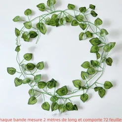 DOWNYPAWS - Branches de plantes artificielles, fleurs artificielles, vignes en guirlande, feuilles de pastèque 12 pièces