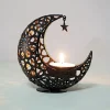 DOWNYPAWS - Candélabre - porte - arôme en forme de lune en métal creusé (11*11*5.4 cm)