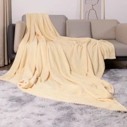 DOWNYPAWS - Couverture de canapé 160*220cm, jaune clair