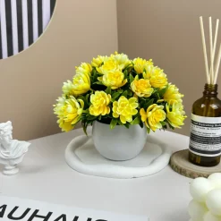 DOWNYPAWS - Décoration florale artificielle ins fashion jaune