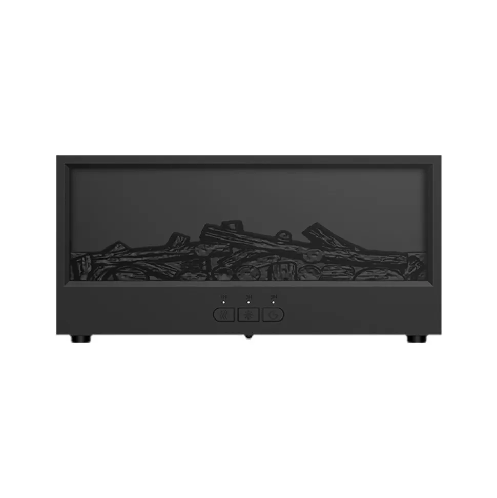 DOWNYPAWS - Diffuseur d'arômes - humidificateur de cheminée 3d (5w, 150ml) avec télécommande