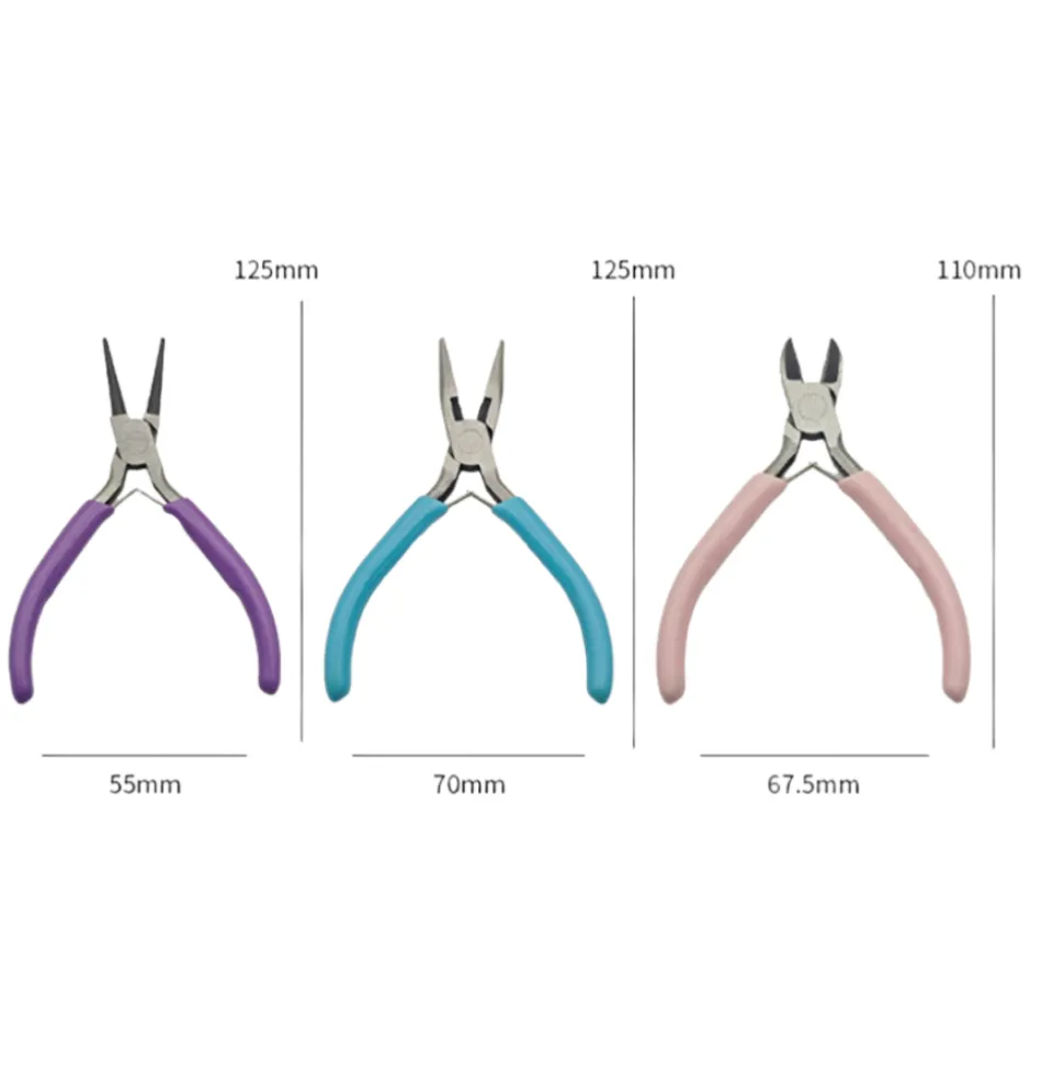 DOWNYPAWS - Ensemble de trois pinces pour bijoux colorées et polyvalentes