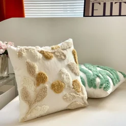 DOWNYPAWS - Housse amovible en coton, beige - l45 x l45 cm