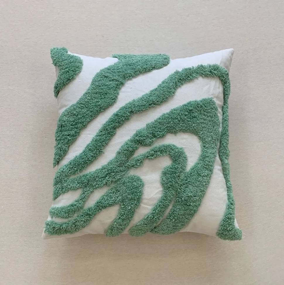 DOWNYPAWS - Housse amovible en coton, vert - l45 x l45 cm