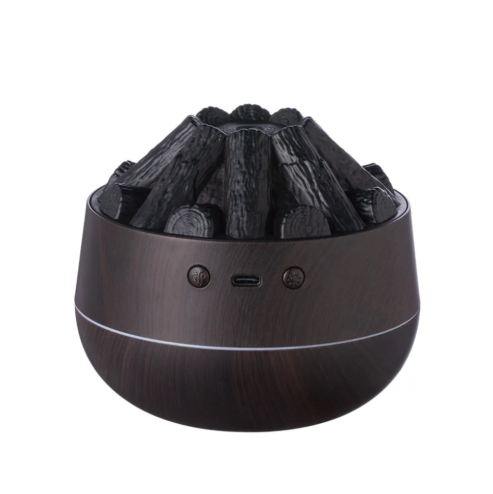 DOWNYPAWS - Humidificateur - diffuseur d'arômes à charbon de feu simulé (300ml, 2.3w)