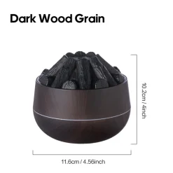 DOWNYPAWS - Humidificateur - diffuseur d'arômes à charbon de feu simulé (300ml, 2.3w)