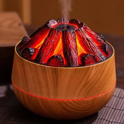 DOWNYPAWS - Humidificateur - diffuseur d'arômes à charbon de feu simulé (300ml, 2.2w)