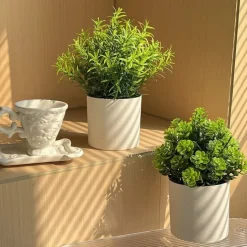 DOWNYPAWS - Plantes vertes artificielles en pot herbe de saule artificielle