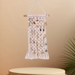 DOWNYPAWS - Tapis mural en coton pour rangement de bijoux (35*20 cm) style boheme