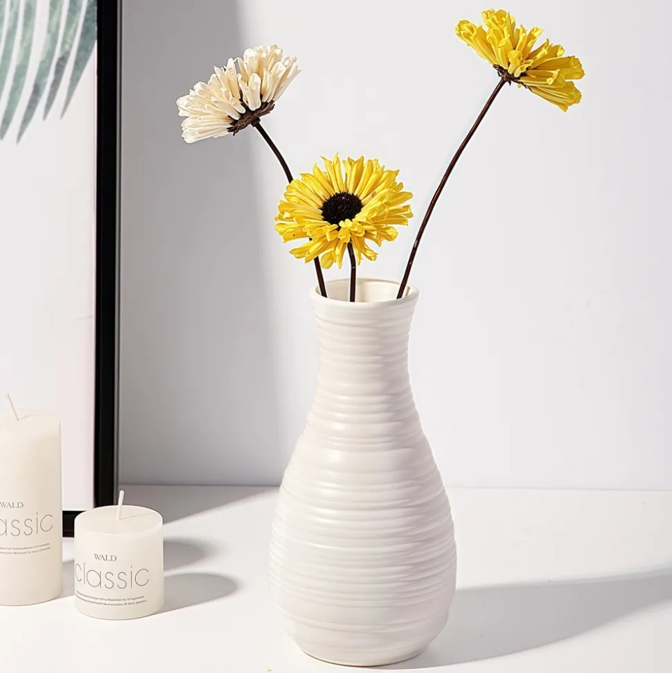DOWNYPAWS - Vase en plastique pour arrangement de fleurs en style nordique - décoration de maison et de table vase en plastique anti-chute