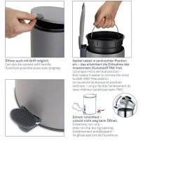 DR BECKMANN - Kela line poubelle à pédale 12l blanc - 10641