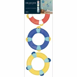 DRAEGER - Sticker mural - bouée, ancre marine et boussole