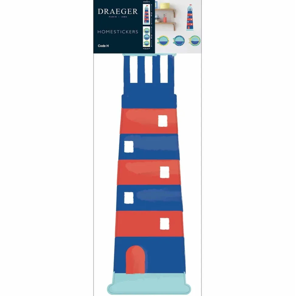 DRAEGER - Sticker mural - phare et hublot