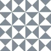 DRAEGER - Stickers carrelage 15 x 15 cm - triangles gris et blanc