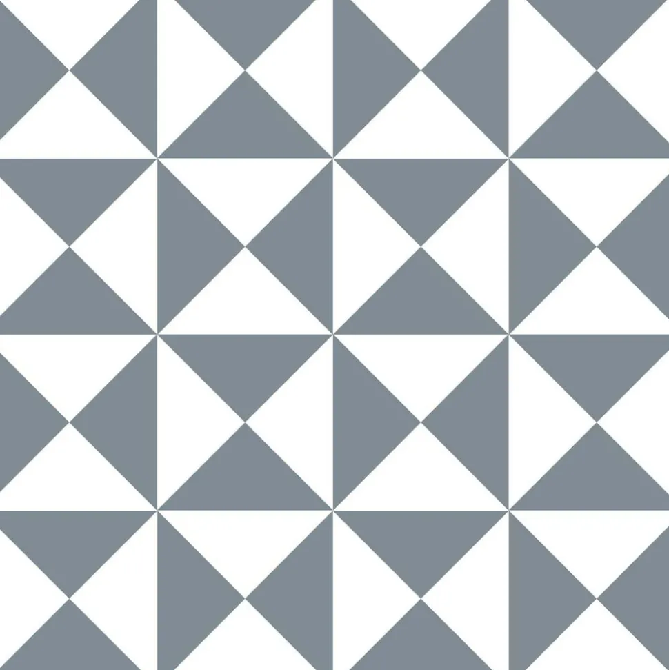 DRAEGER - Stickers carrelage 15 x 15 cm - triangles gris et blanc
