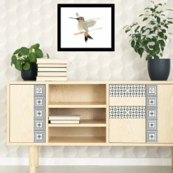 DRAEGER - Stickers carrelage 15 x 15 cm - fleur de lys graphique