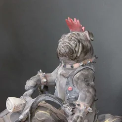 DRIMMER - Statuette animal motard en polyrésine chien