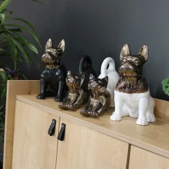 DRIMMER - Statuette chien bouledogue en céramique zoya