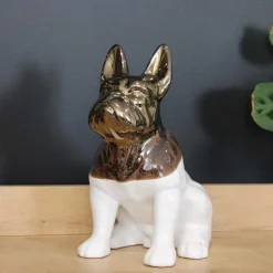 DRIMMER - Statuette chien bouledogue en céramique zoya