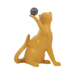 DRIMMER - Statuette en céramique chat avec balle shadow