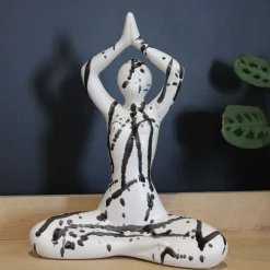 DRIMMER - Statuette yoga en céramique zoya splash