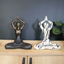 DRIMMER - Statuette yoga en céramique zoya splash
