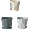 DTOPBUYAGE - Lot 3 pots fleurs plastique 13cm