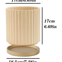 DTOPBUYAGE - Pot de fleur en céramique avec drainage