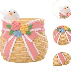 DTOPBUYAGE - Pot de fleurs en résine boucle design