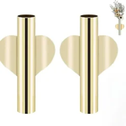 DTOPBUYAGE - Pots de fleurs en or mural x2