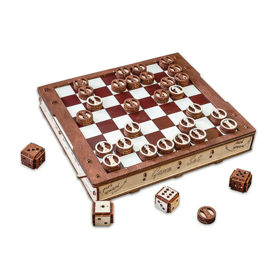 ECO WOOD ART - Maquette 3d en bois - jeux de plateau 28,5 x 25 cm