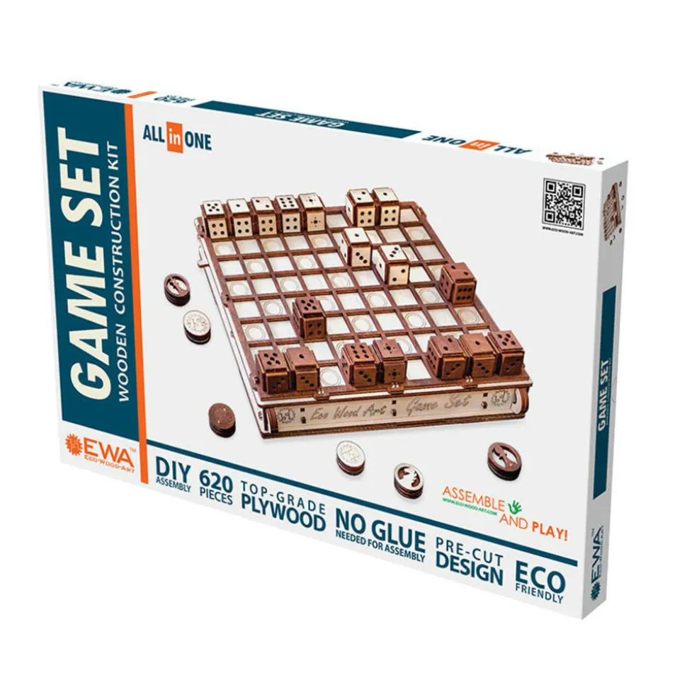 ECO WOOD ART - Maquette 3d en bois - jeux de plateau 28,5 x 25 cm