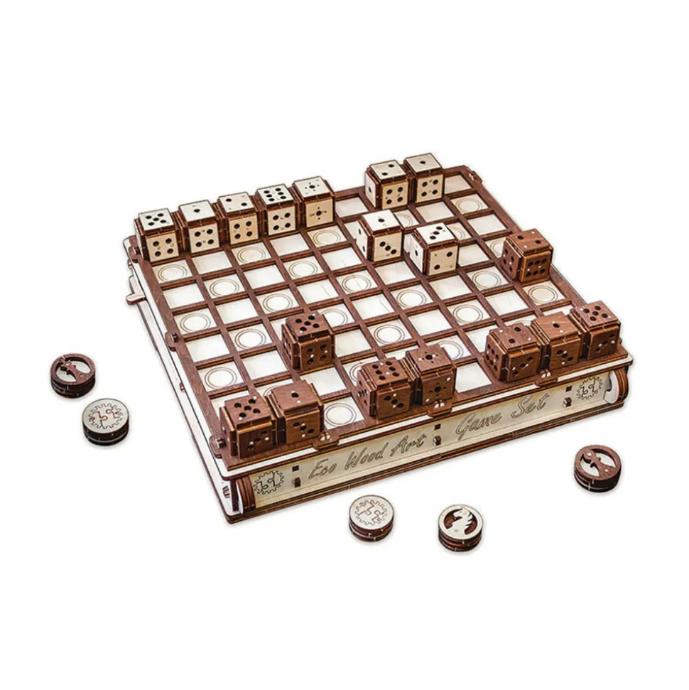 ECO WOOD ART - Maquette 3d en bois - jeux de plateau 28,5 x 25 cm