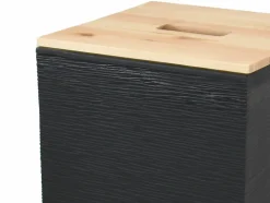 EDA - Coffre stone à granulés pour 20 kg de pellets jura montania - 29,5 x 29,5 x 50,6