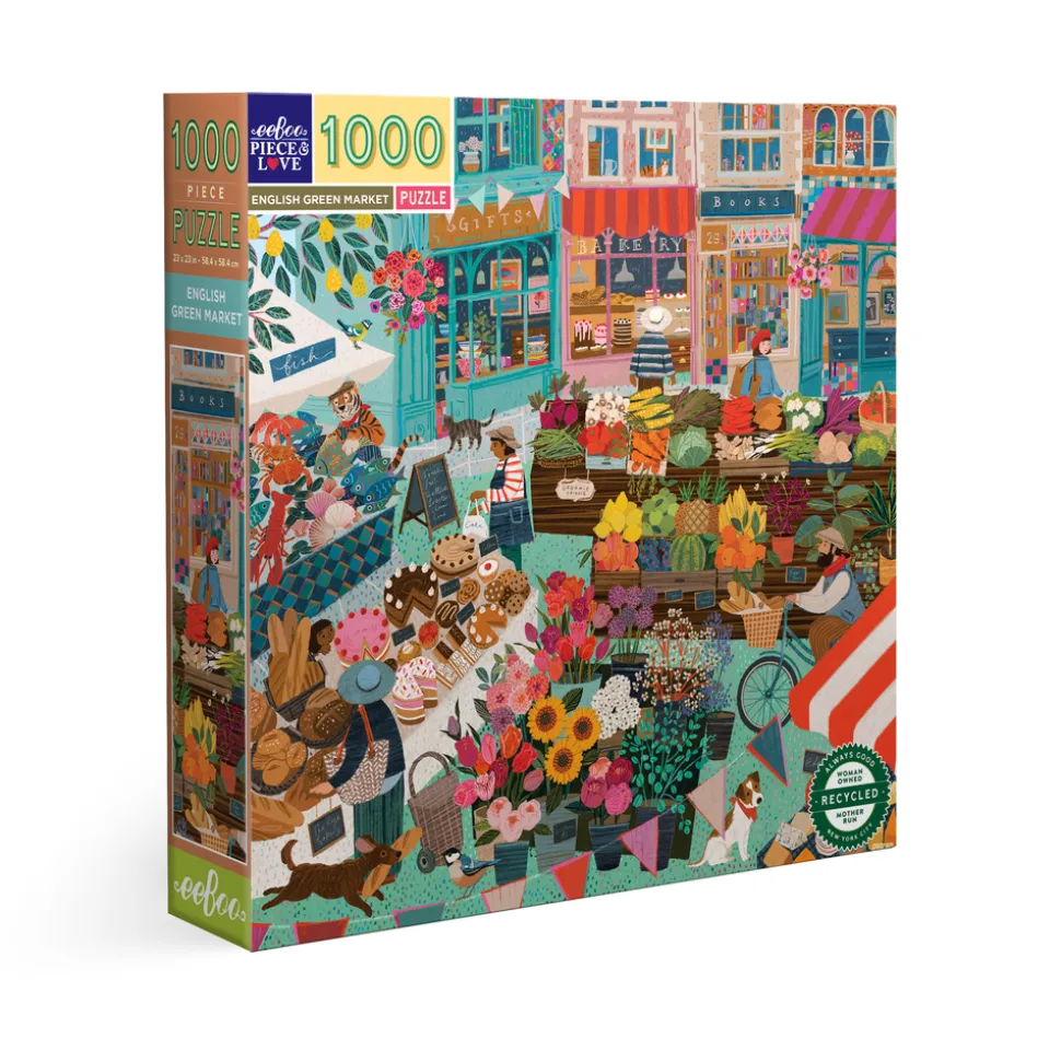 EEBOO - Puzzle English Green Market - 1000 pièces