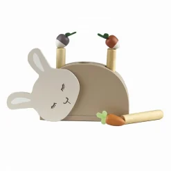 EGMONT TOYS - Jouet pop up lapin blanc en bois pour le développement de la motricité