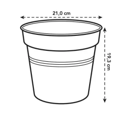ELHO - Pot de culture Green Basics en polypropylène terre cuite - D.21 cm