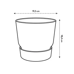 ELHO - Pot Greenville rond 20cm living noir